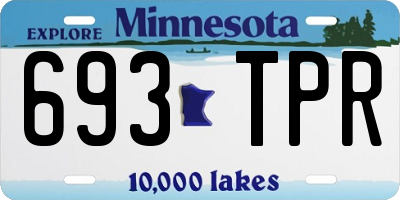 MN license plate 693TPR