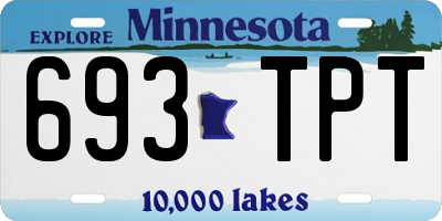MN license plate 693TPT