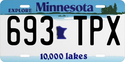 MN license plate 693TPX