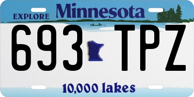 MN license plate 693TPZ