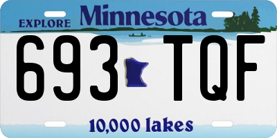 MN license plate 693TQF