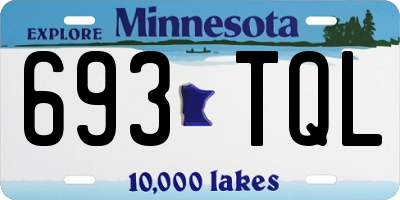 MN license plate 693TQL