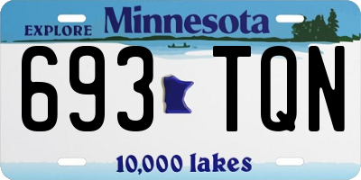MN license plate 693TQN