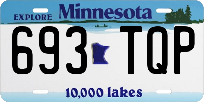 MN license plate 693TQP