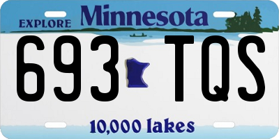 MN license plate 693TQS