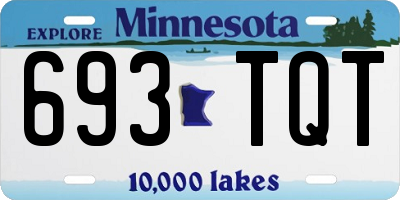 MN license plate 693TQT