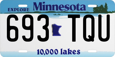 MN license plate 693TQU