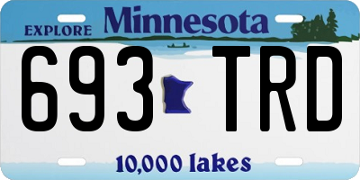 MN license plate 693TRD
