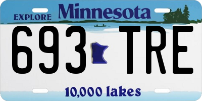 MN license plate 693TRE