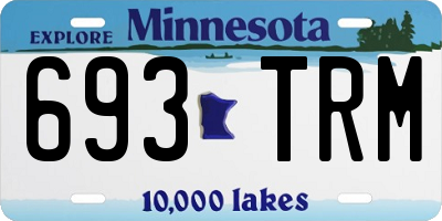 MN license plate 693TRM
