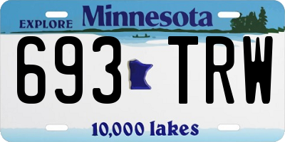 MN license plate 693TRW