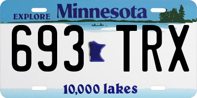 MN license plate 693TRX