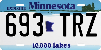 MN license plate 693TRZ