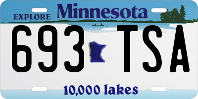 MN license plate 693TSA