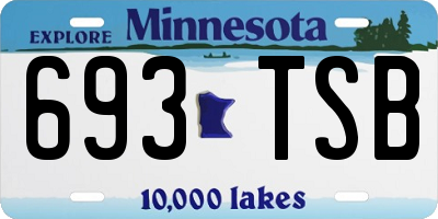 MN license plate 693TSB