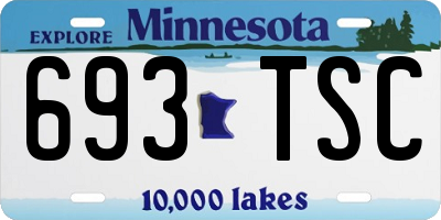 MN license plate 693TSC