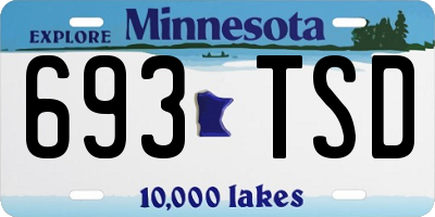 MN license plate 693TSD
