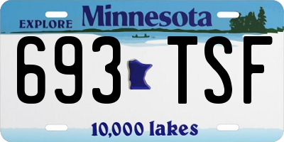 MN license plate 693TSF