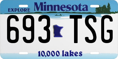 MN license plate 693TSG