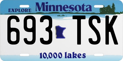MN license plate 693TSK