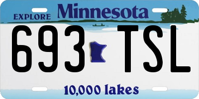 MN license plate 693TSL