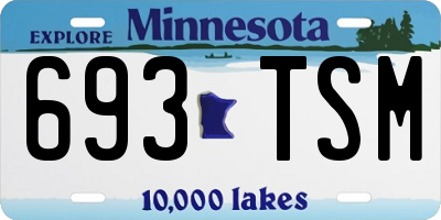 MN license plate 693TSM