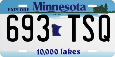 MN license plate 693TSQ