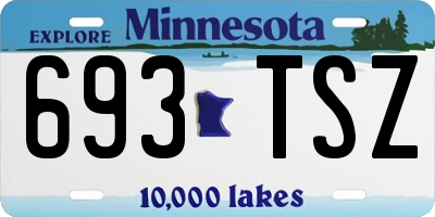 MN license plate 693TSZ