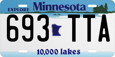 MN license plate 693TTA