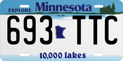 MN license plate 693TTC