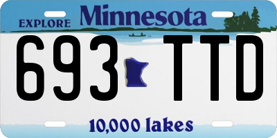 MN license plate 693TTD