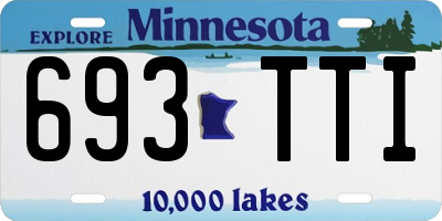 MN license plate 693TTI