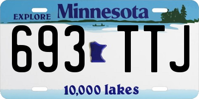 MN license plate 693TTJ