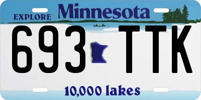 MN license plate 693TTK