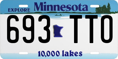 MN license plate 693TTO
