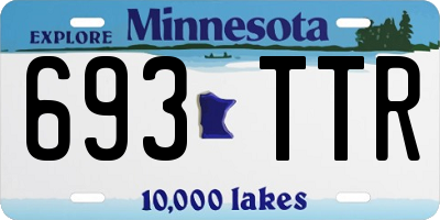 MN license plate 693TTR
