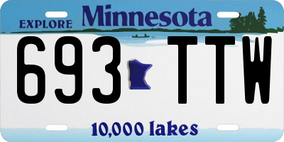 MN license plate 693TTW