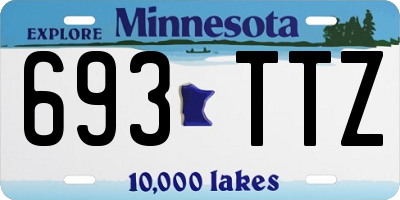 MN license plate 693TTZ