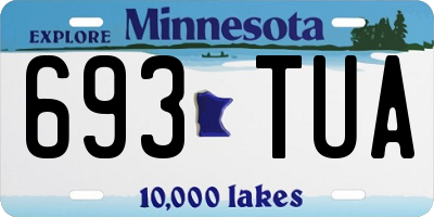 MN license plate 693TUA