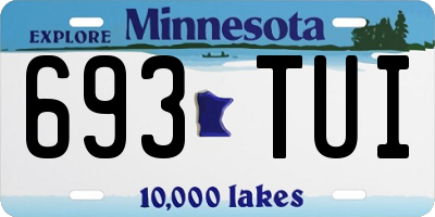 MN license plate 693TUI