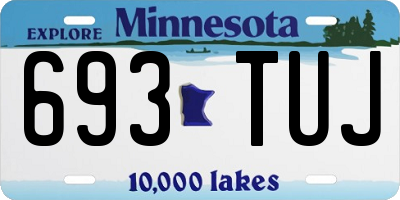 MN license plate 693TUJ