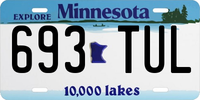 MN license plate 693TUL