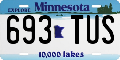 MN license plate 693TUS