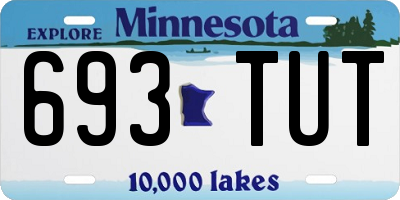 MN license plate 693TUT