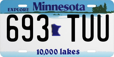 MN license plate 693TUU