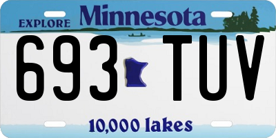 MN license plate 693TUV