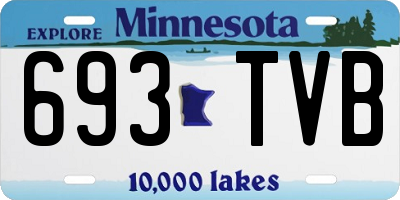 MN license plate 693TVB