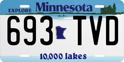 MN license plate 693TVD