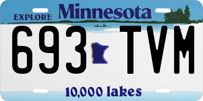 MN license plate 693TVM