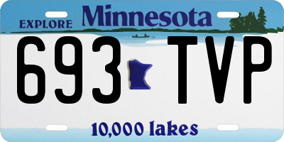 MN license plate 693TVP